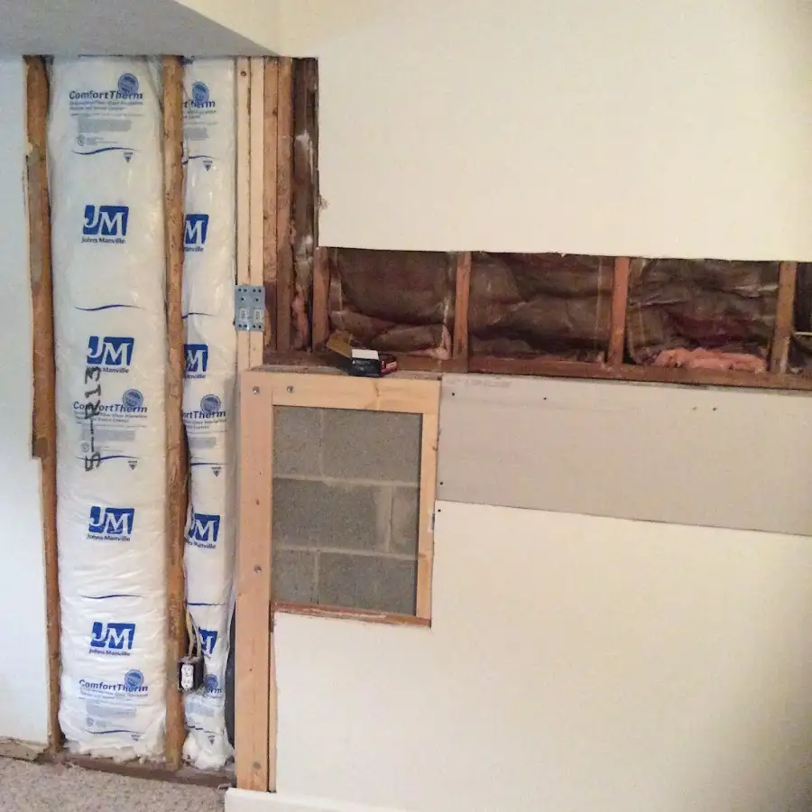 Wall insulation replacement during Contents Cleaning & Restoration in Rayne